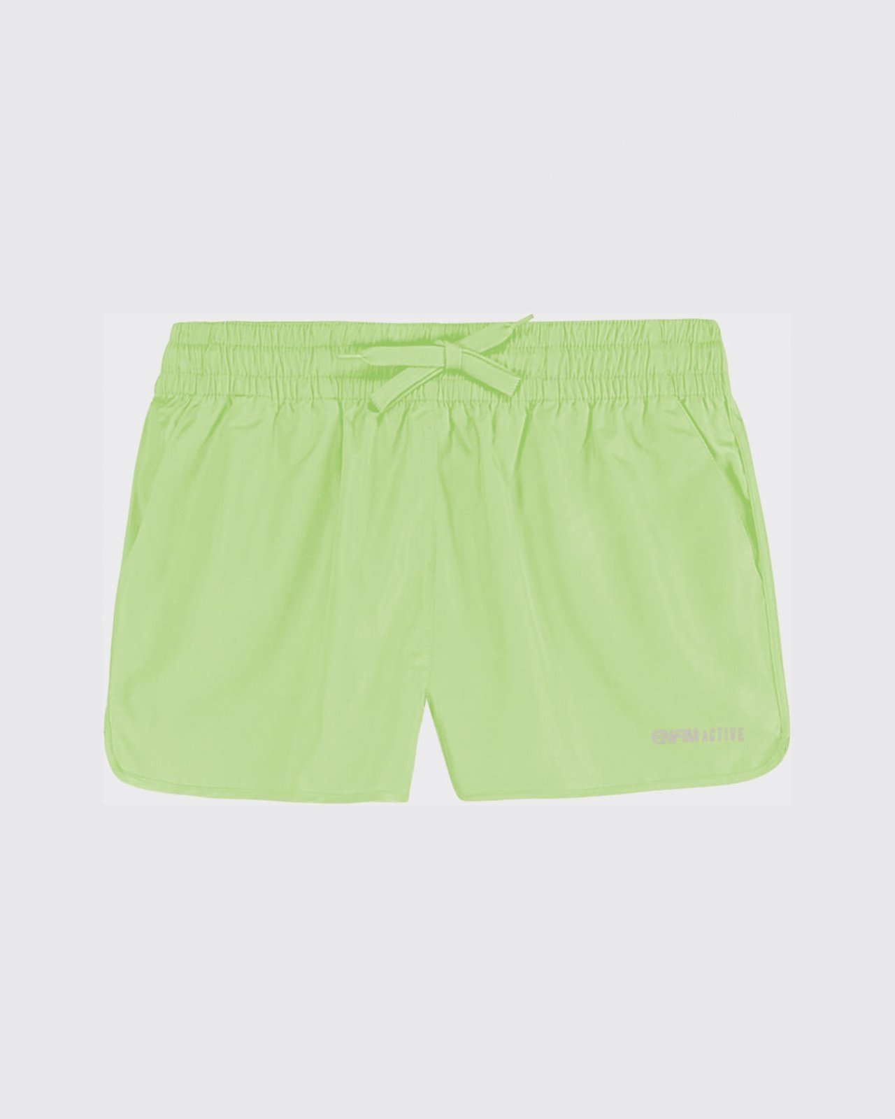 Shorts Feminino Barra Arredondada Em Tafetá – ENFIM