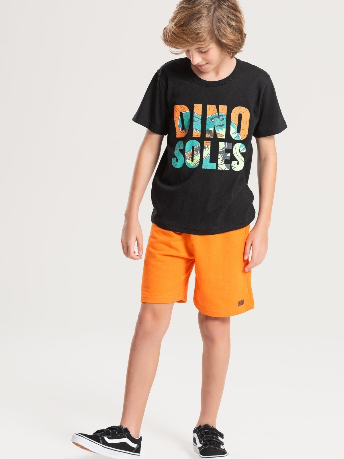 Vista 2 Infantil - Conjunto Platinum Dino Soles PLATINUM KIDS preto PLATINUM KIDS preto