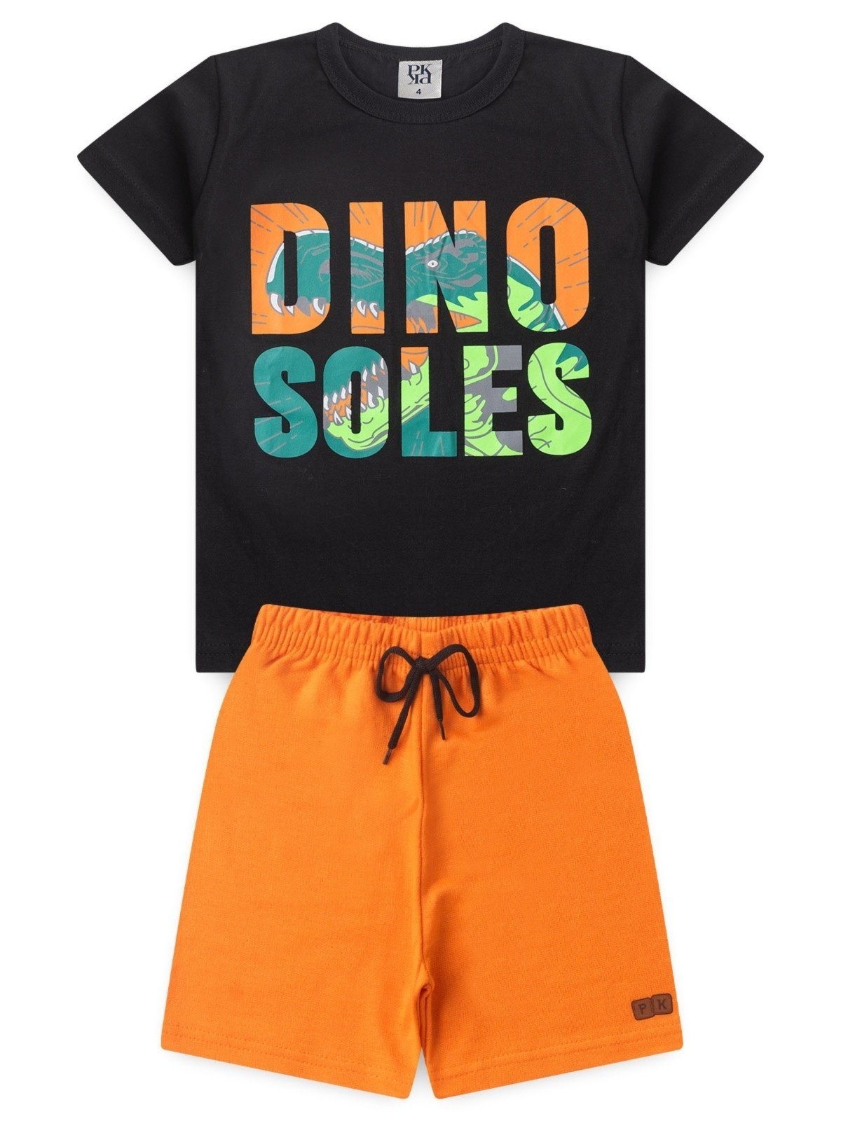 Vista 3 Infantil - Conjunto Platinum Dino Soles PLATINUM KIDS preto PLATINUM KIDS preto