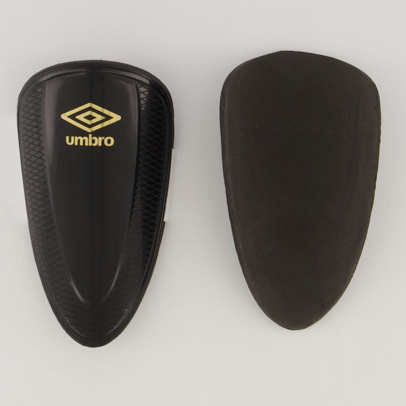 Vista 2 Caneleira Umbro Protection ST Juvenil Preta e Dourada preto Umbro preto