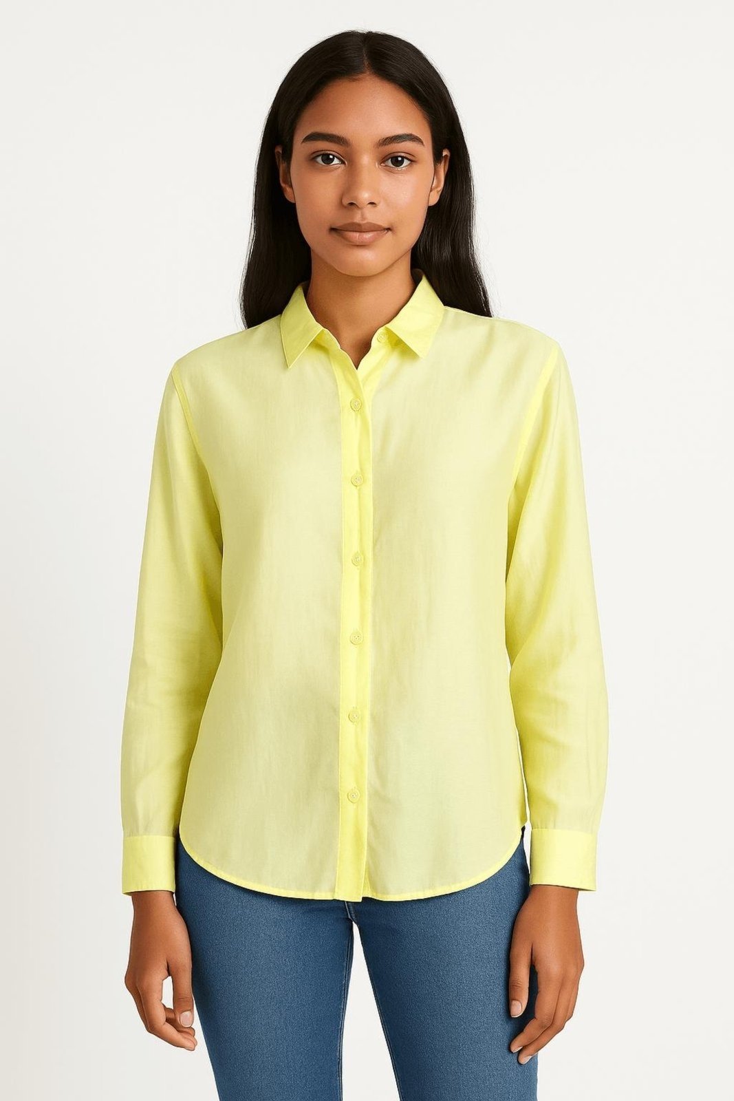 Vista 2 Camisa Transparência Martingale Feminina AMARELO Autentique unico Autentique unico