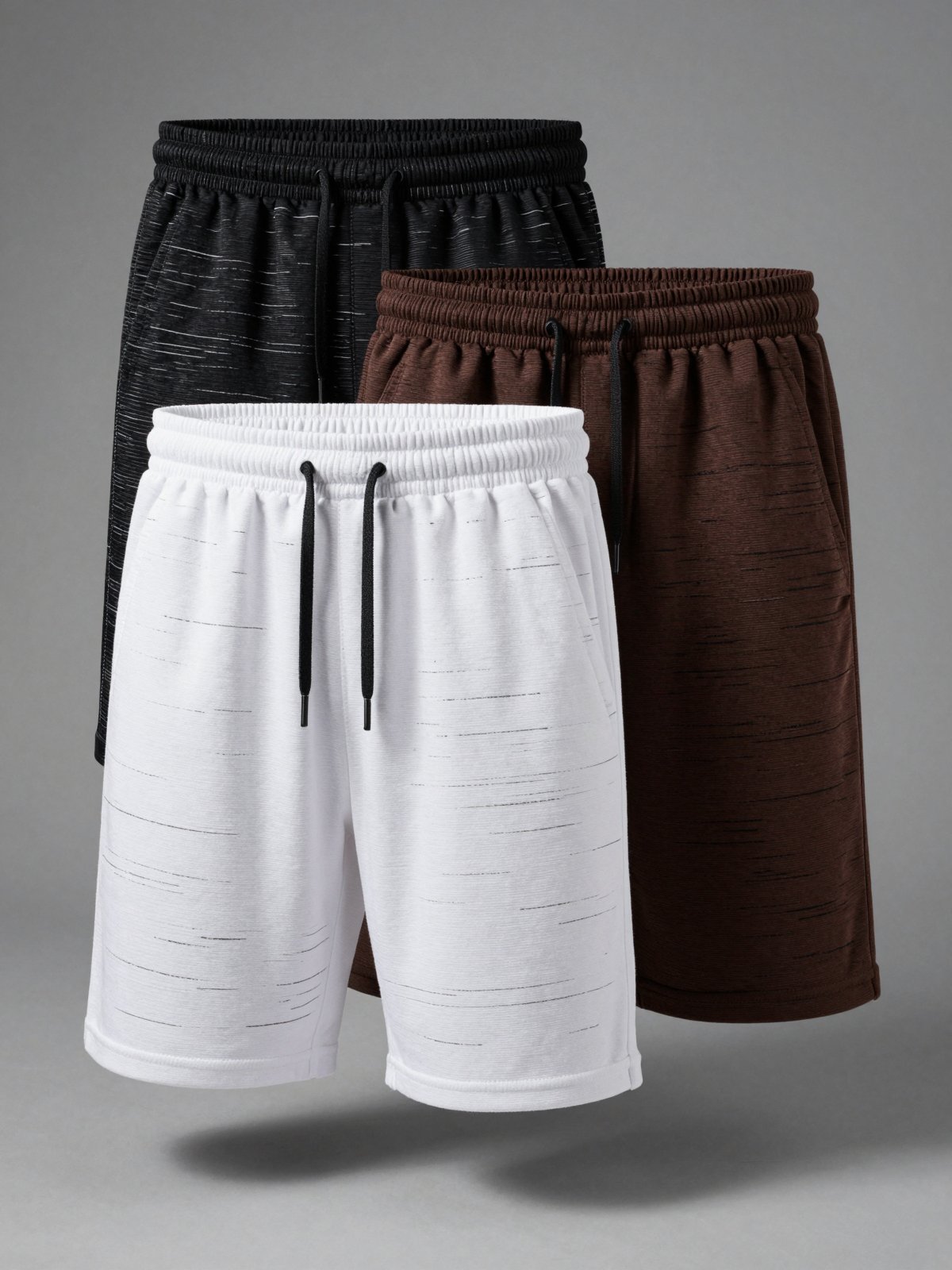 Kit 3 Bermudas Moletom Jateado Debex Academia Shorts de Treino Passeio Masculino