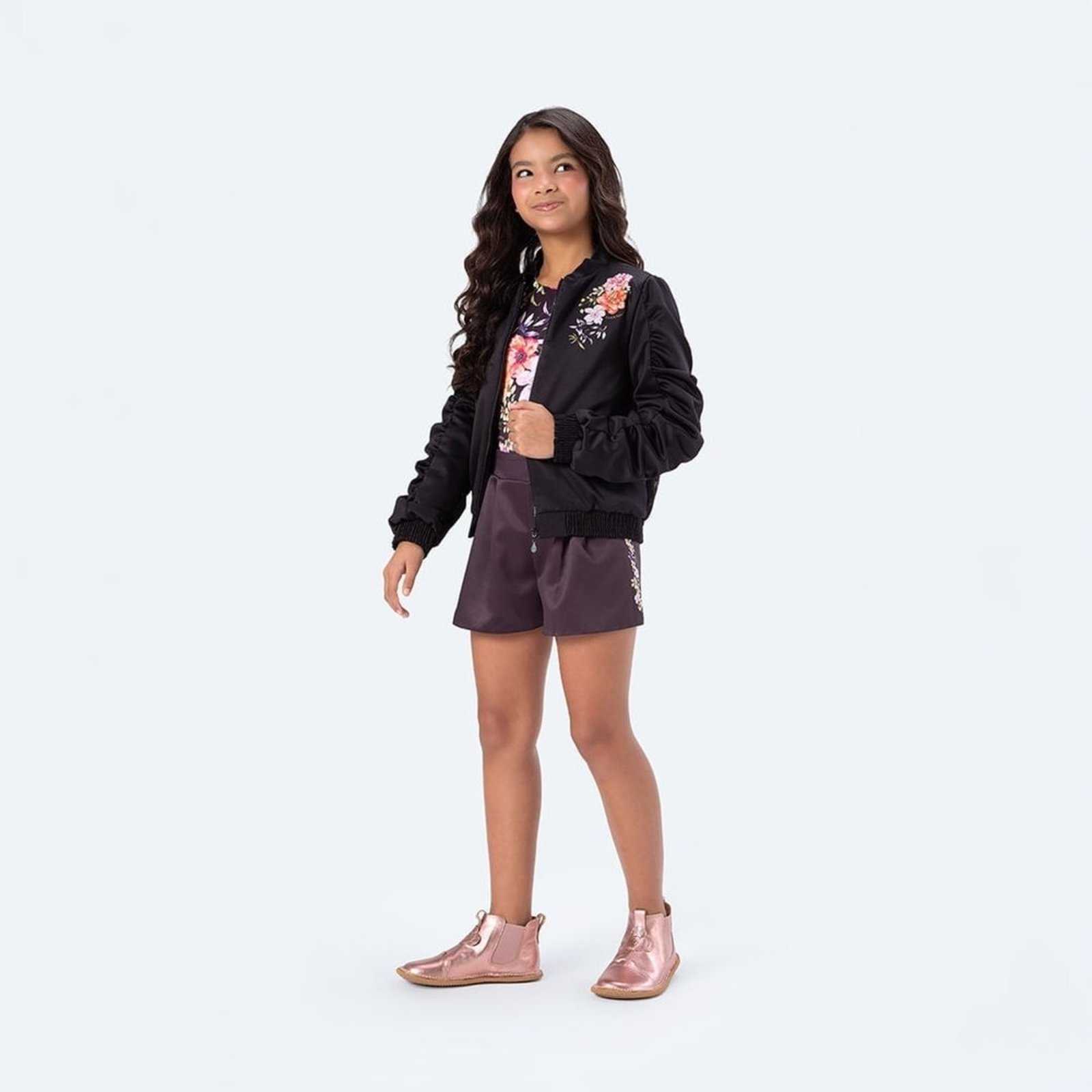 Infantil - Jaqueta Shine Cetim Menina Lilica Ripilica