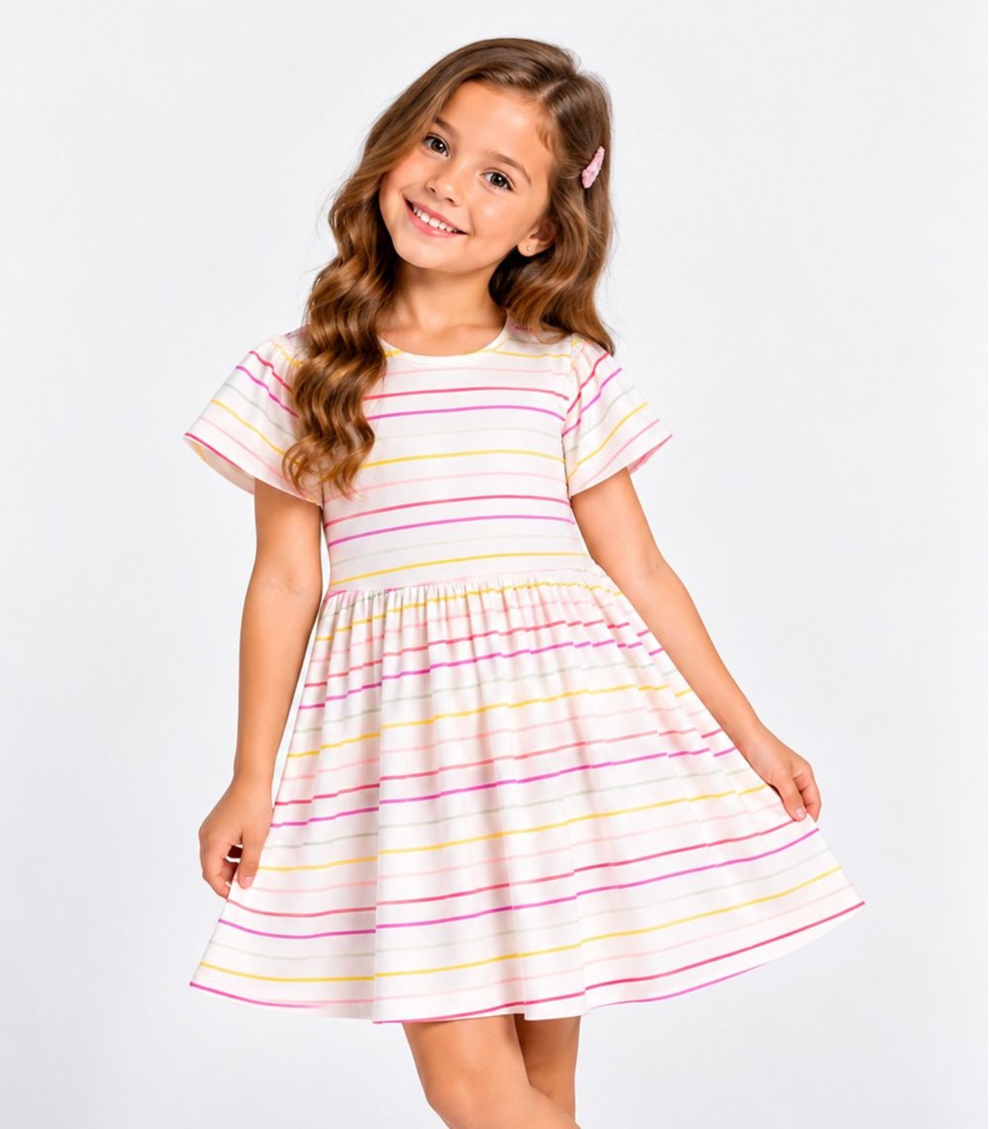 Infantil - Vestido Feminino Estampado Select Bege