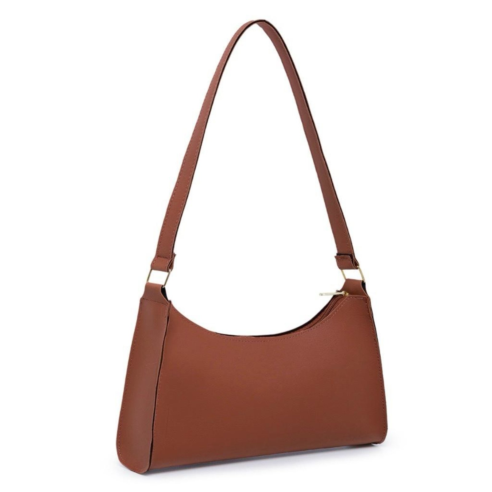 Bolsa Feminina Baguete Pequena Baladinha De Ombro Marrom
