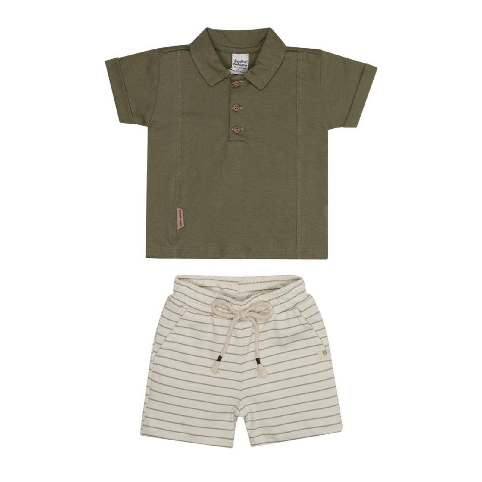 Infantil - Conjunto Menino Polo Verde e Short Listrado Sonho Mágico 1 Verde