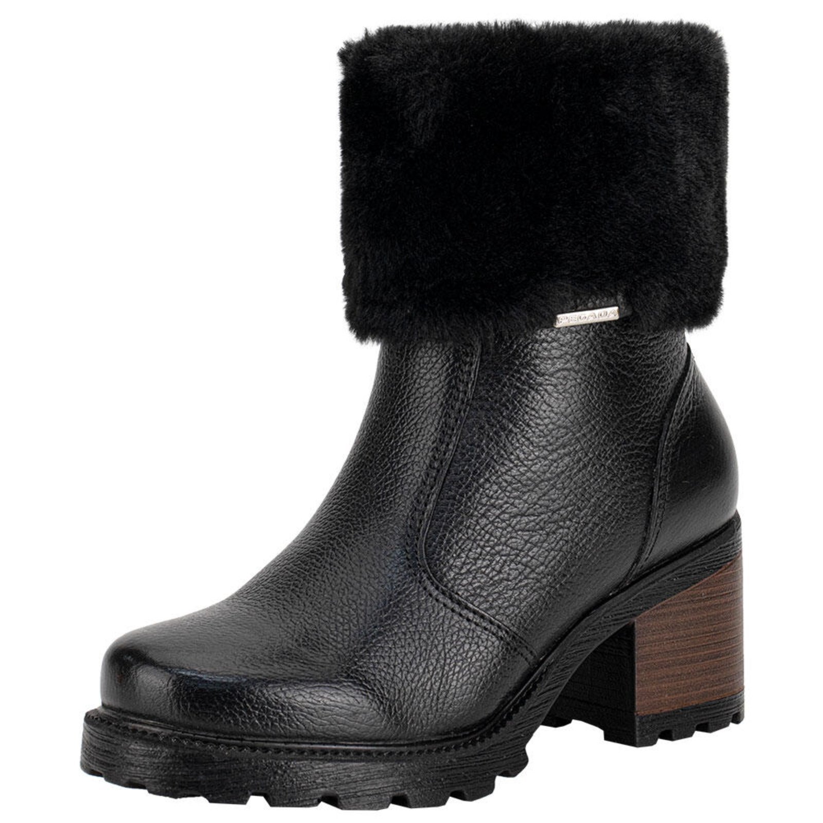 Bota Feminina Cano Baixo Pegada 281328 6071328 Preto