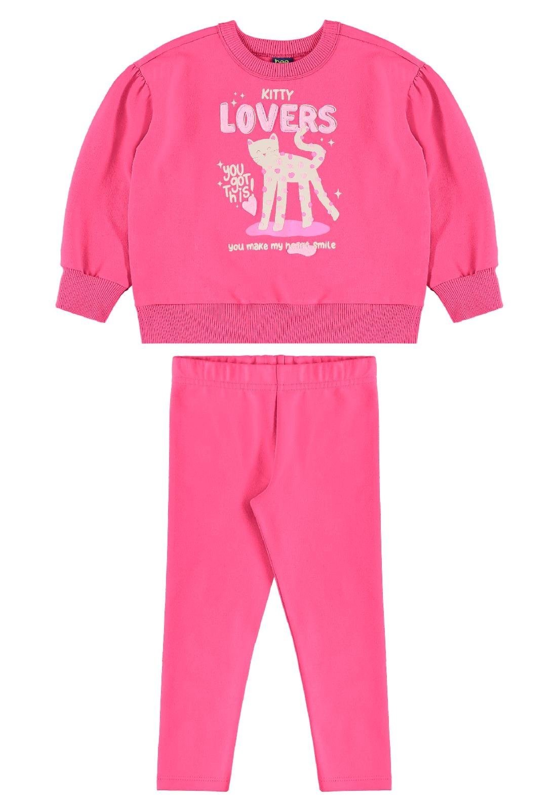 Infantil - Conjunto Blusão Lovers e Calça Bee Loop Preto