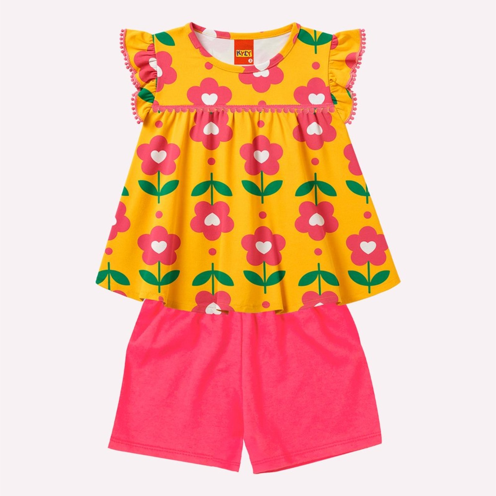 Infantil - Conjunto Menina Flores Kyly