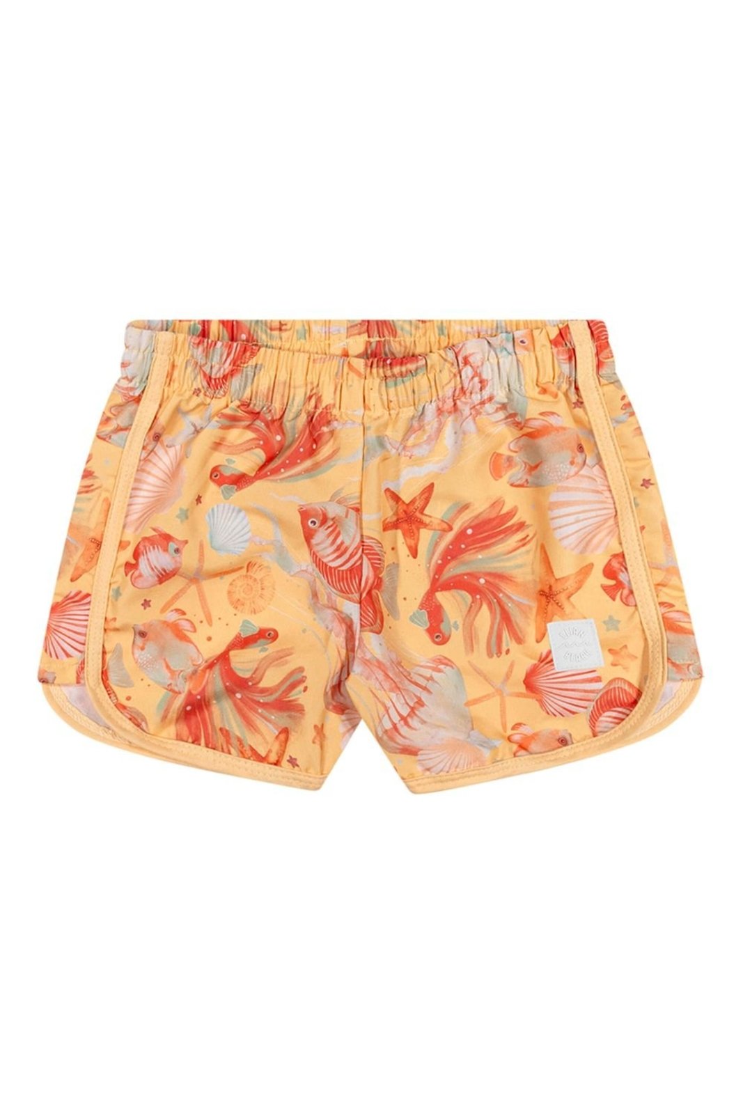 Short Praia Menina Estampa Tactel Elian Amarelo