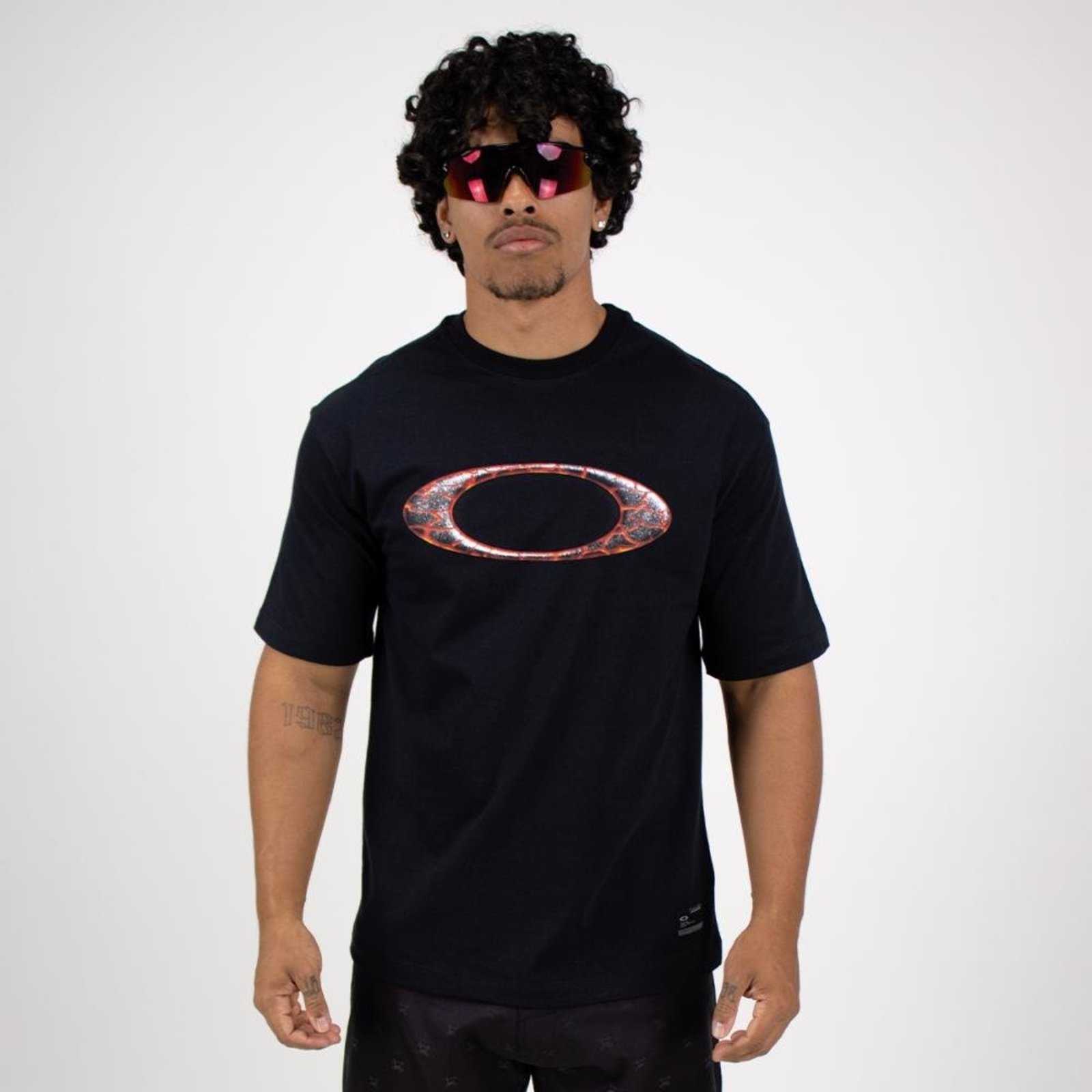 Camiseta Oakley Ellipse Magma SS Tee - Blackout - P Preto
