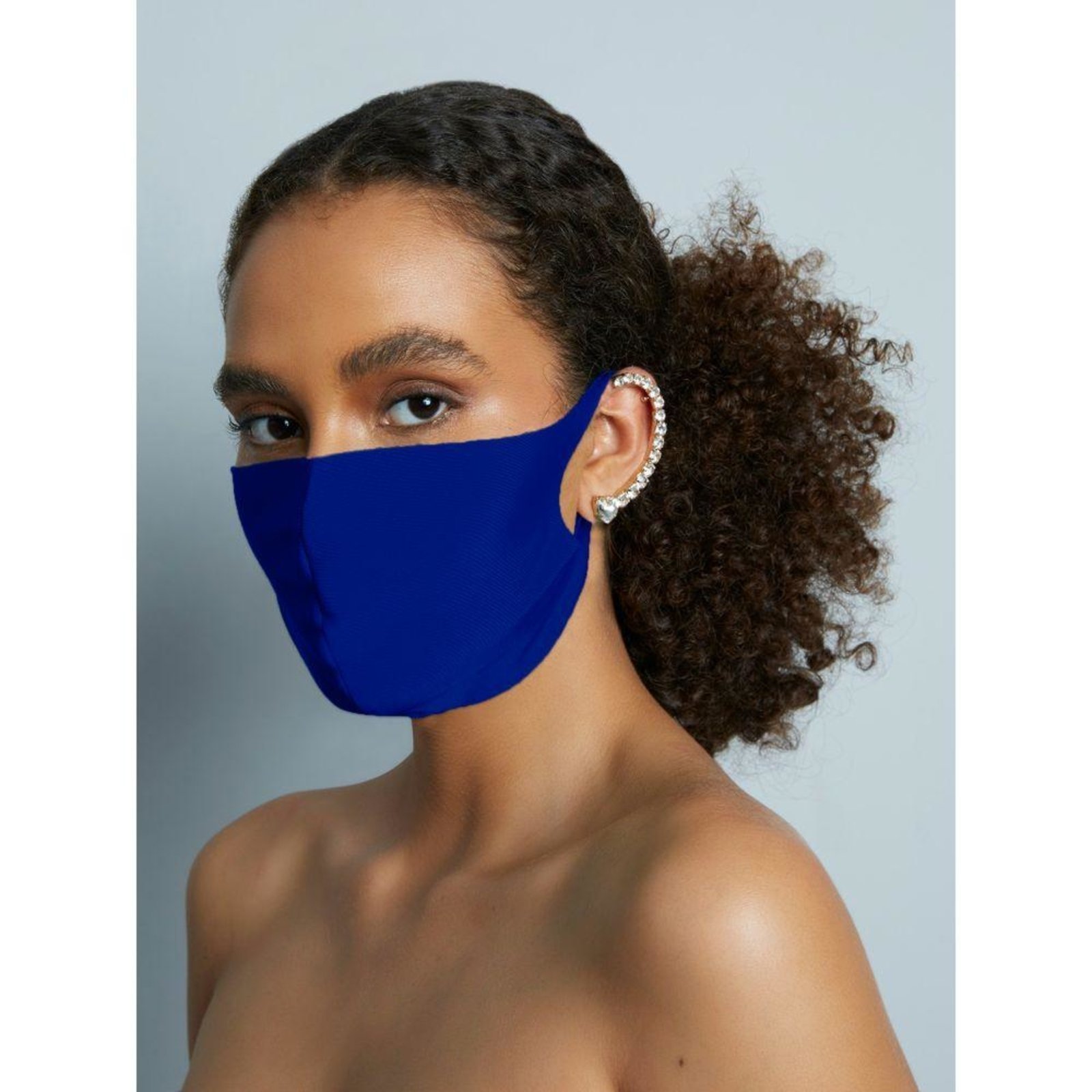 Máscara Facial de Proteção Azul Medio Azul