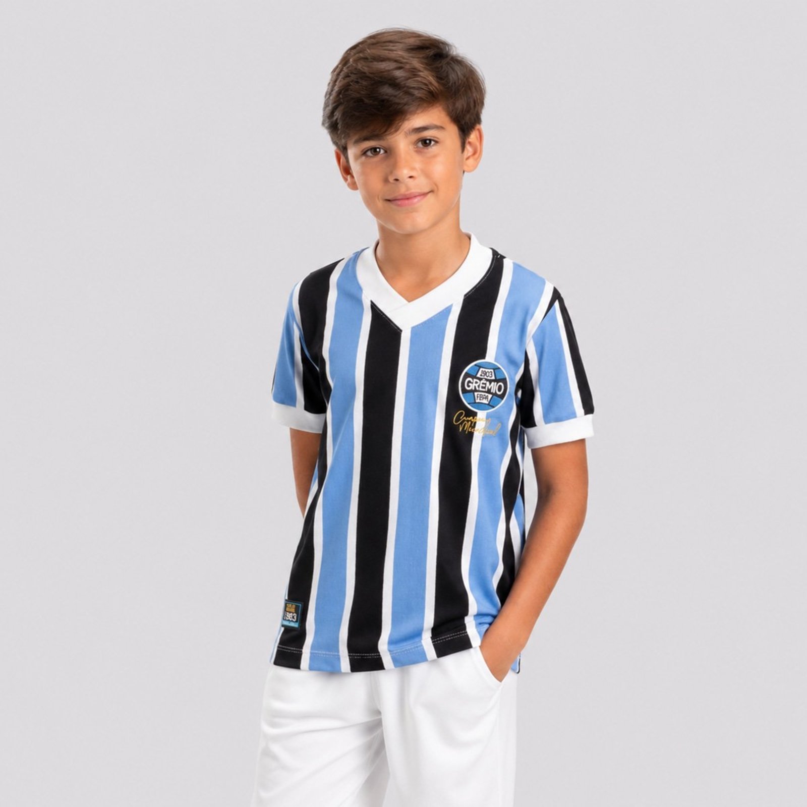 Camisa Grêmio Retrô 1983 Juvenil Listrada