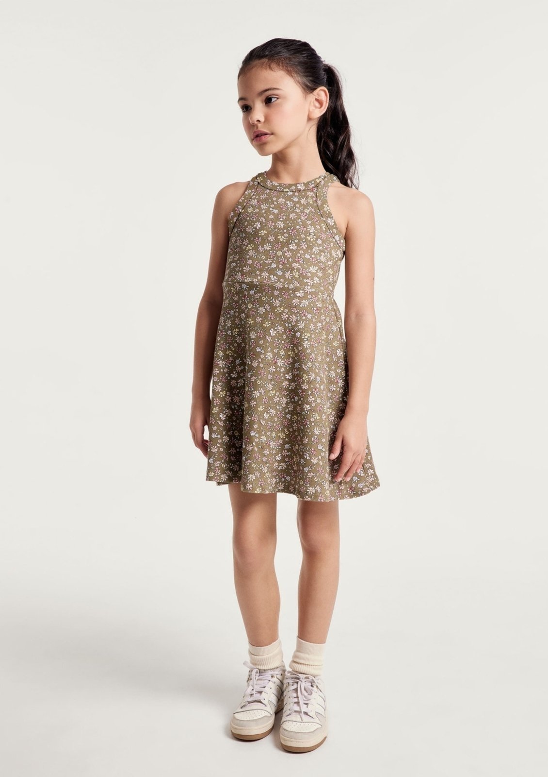 Infantil - Vestido Curto Em Ribana Canelada Drop Brasil Hering