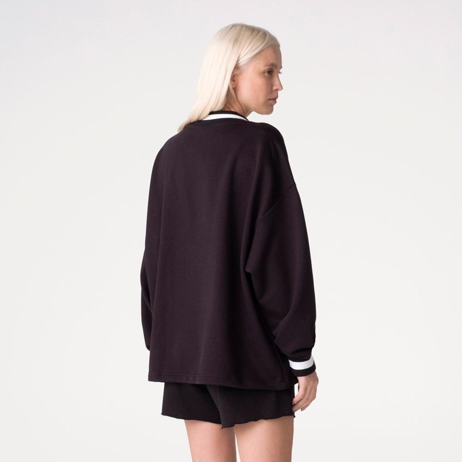 Vista 3 Casaco Fila Heritage Oversized V-Neck Pullover Feminino incolor Fila incolor