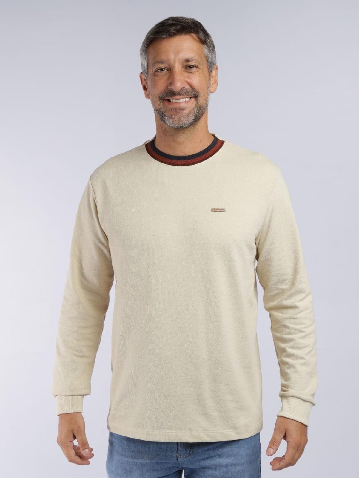 Camiseta Malha Atoalhada Eletrón Masculina BEGE