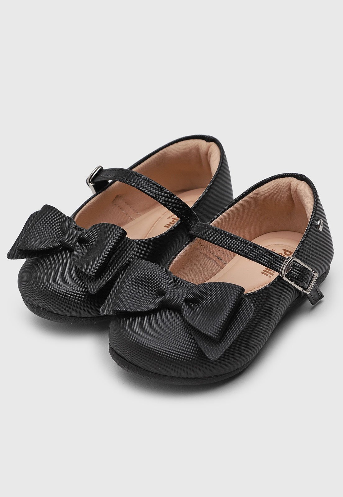 Vista 2 Infantil - Sapatilha Pampili Angel Laço Preta preto Pampili preto