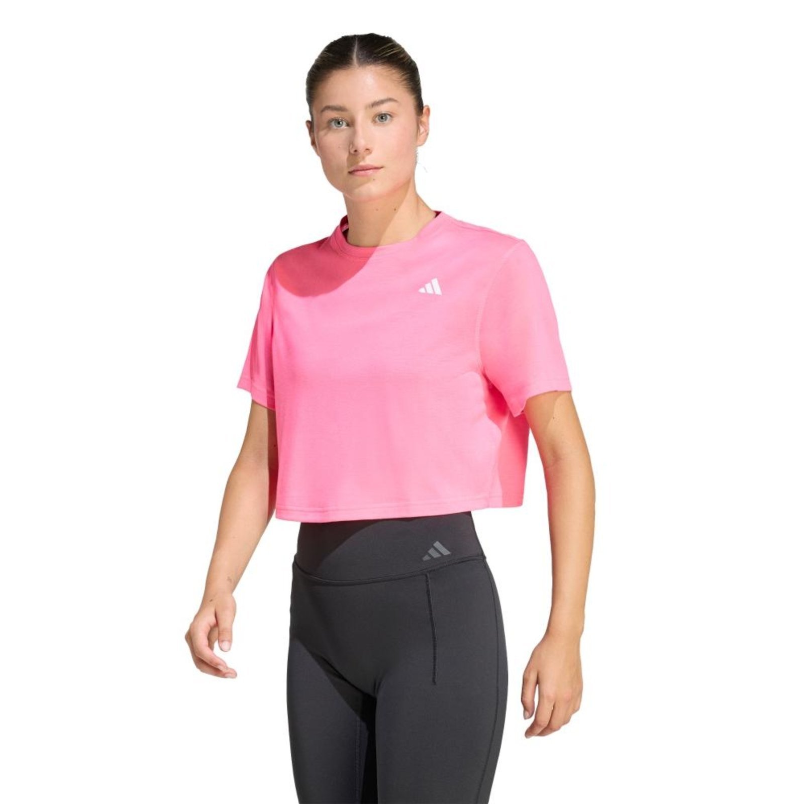 Camiseta Treino Boxy Essentials adidas Performance Rosa