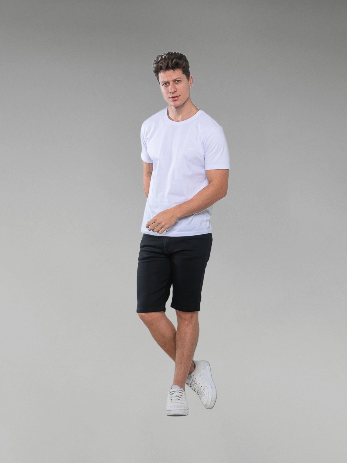 Bermuda Sarja Masculina Preta 5 Estilos Básica e Confortável Para o dia a dia
