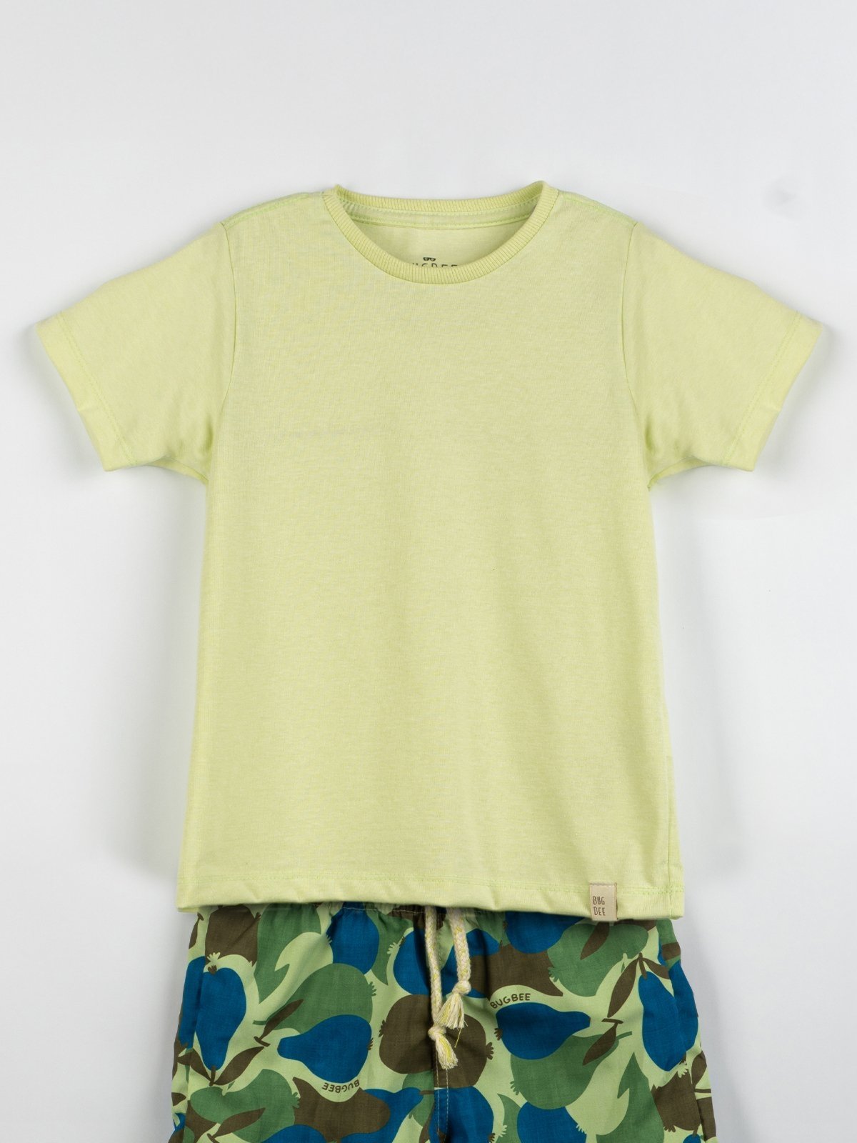 Vista 3 Infantil - Conjunto Bugbee Menino Meia Malha e Tecido verde Bugbee verde