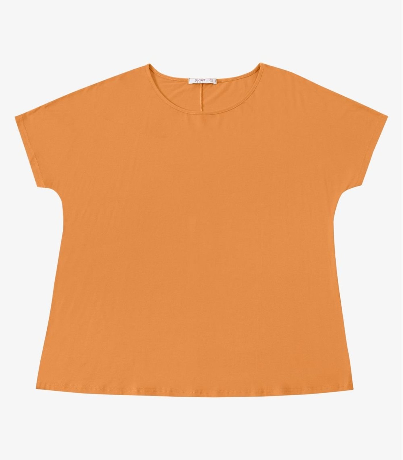 Blusa Manga Curta Feminina Plus Size Secret Glam Marrom
