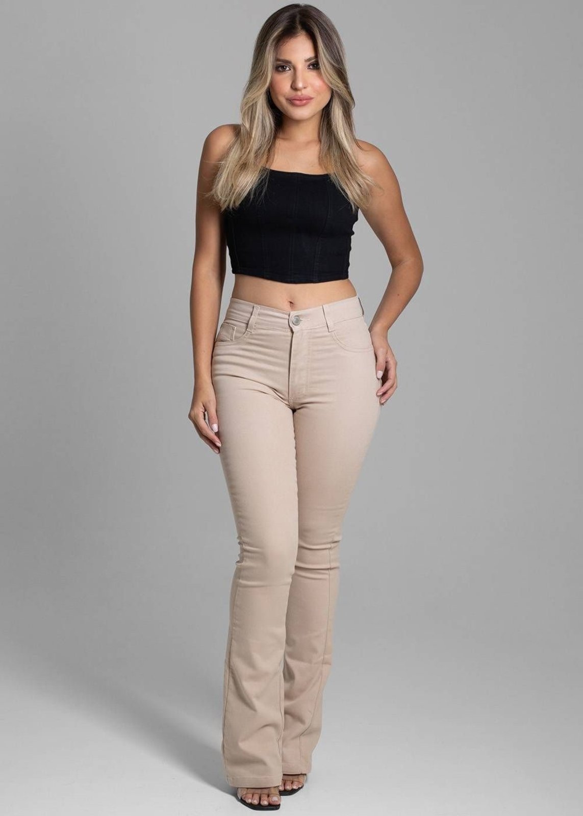 Calça Sarja Sawary Boot Cut – 274683 – Bege – Sawary