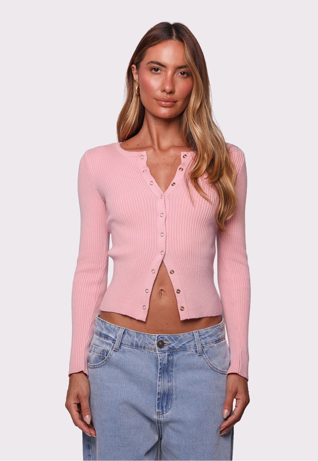 blusa de tricô amore rosa ballet Mundo Lolita