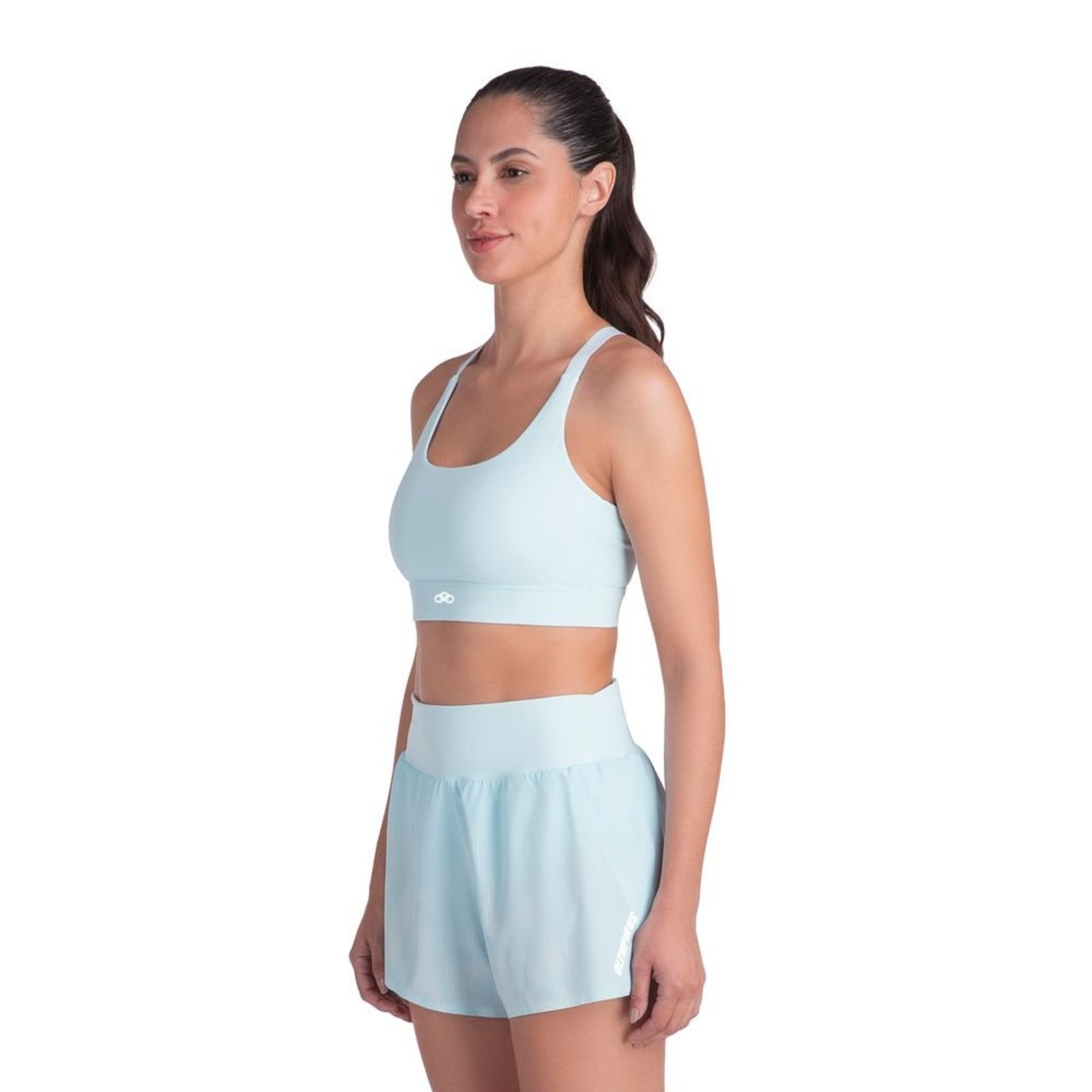 Vista 3 Top Corre Médio Impacto Olympikus Feminino PP azul OLYMPIKUS azul