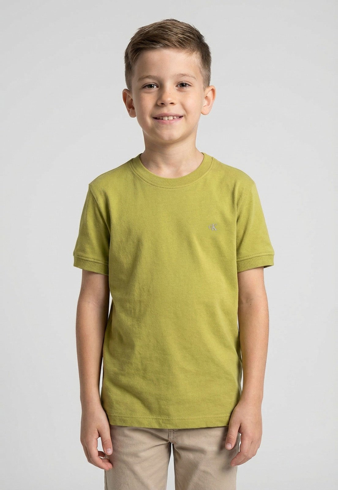 Infantil – Camiseta Calvin Klein Logo Bordado Verde