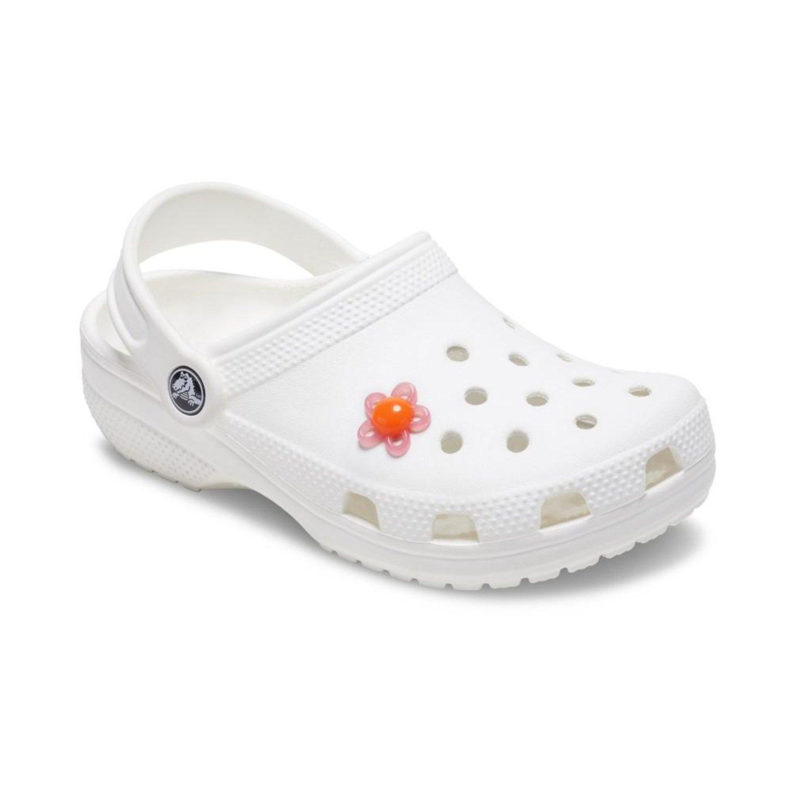 Vista 3 Infantil - Jibbitz™ Flor Rosa Branco Crocs branco rosa