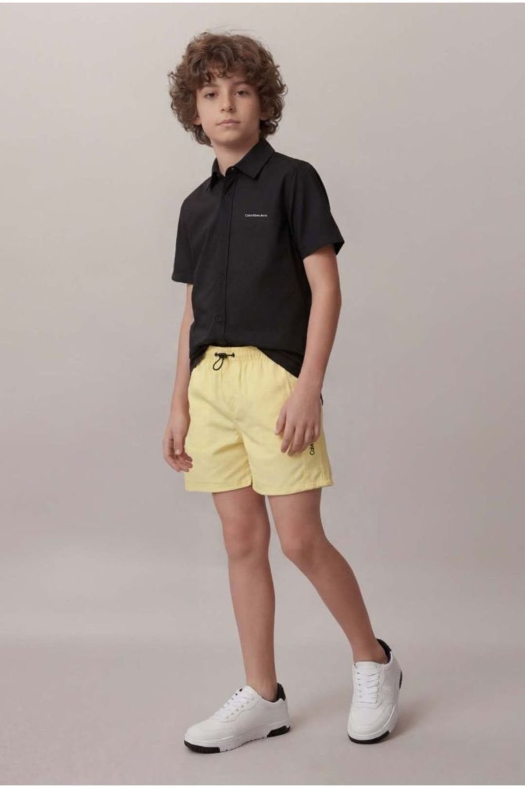 Infantil - Shorts Color Regulador Cós Com Silk - Lima