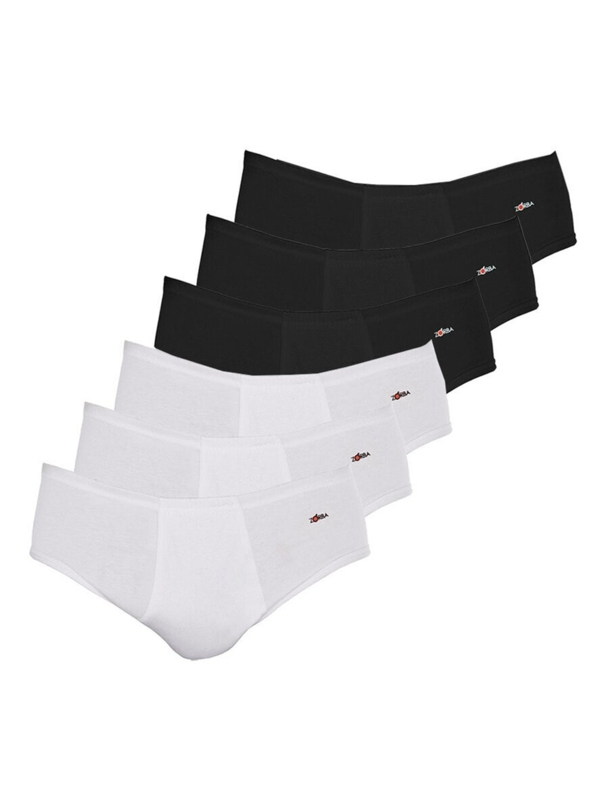Kit com 6 Cuecas Slip Zorba com Abertura 172 Plus Size Preto