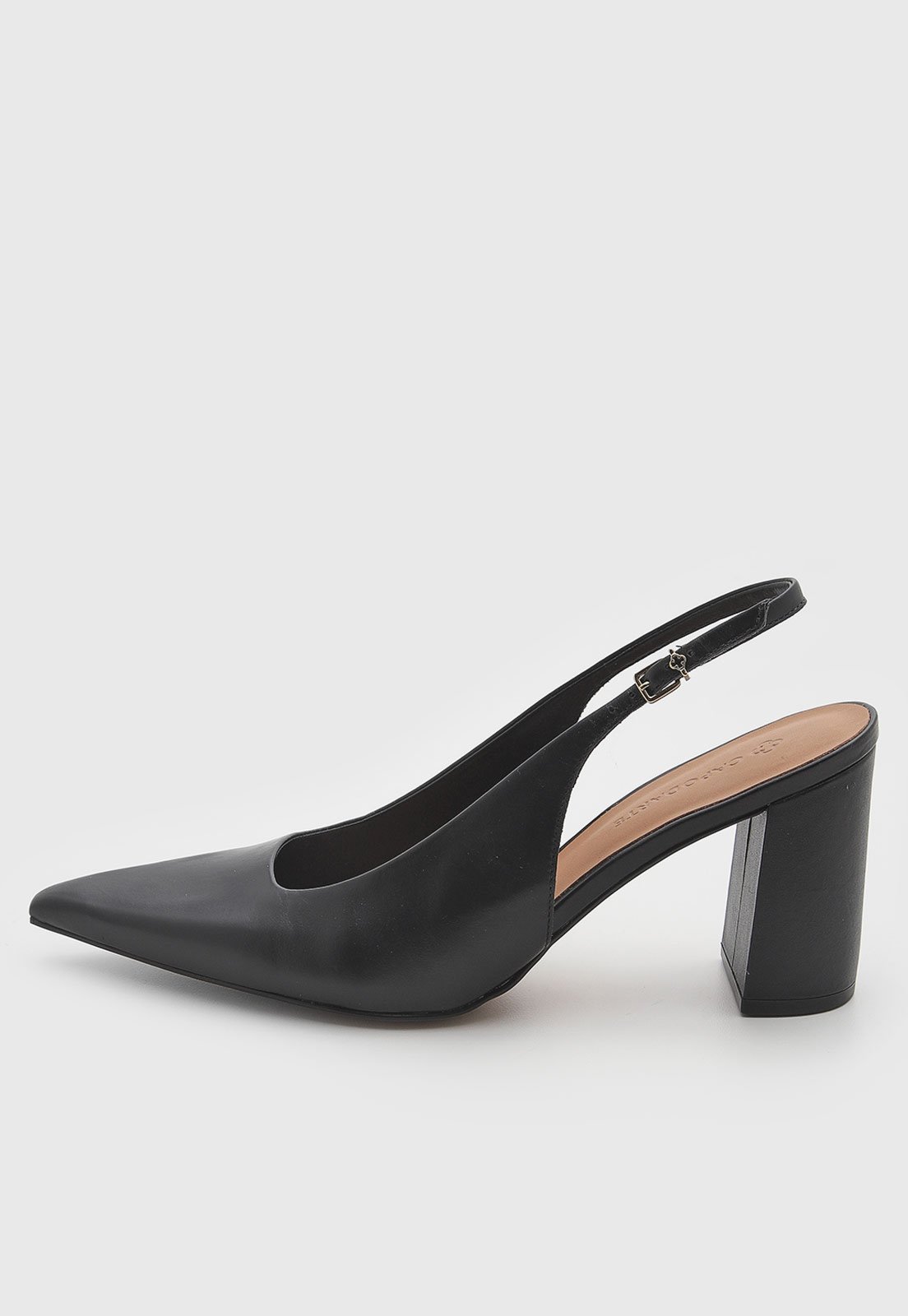 Scarpin Feminino Capodarte Couro Salto Alto Preto