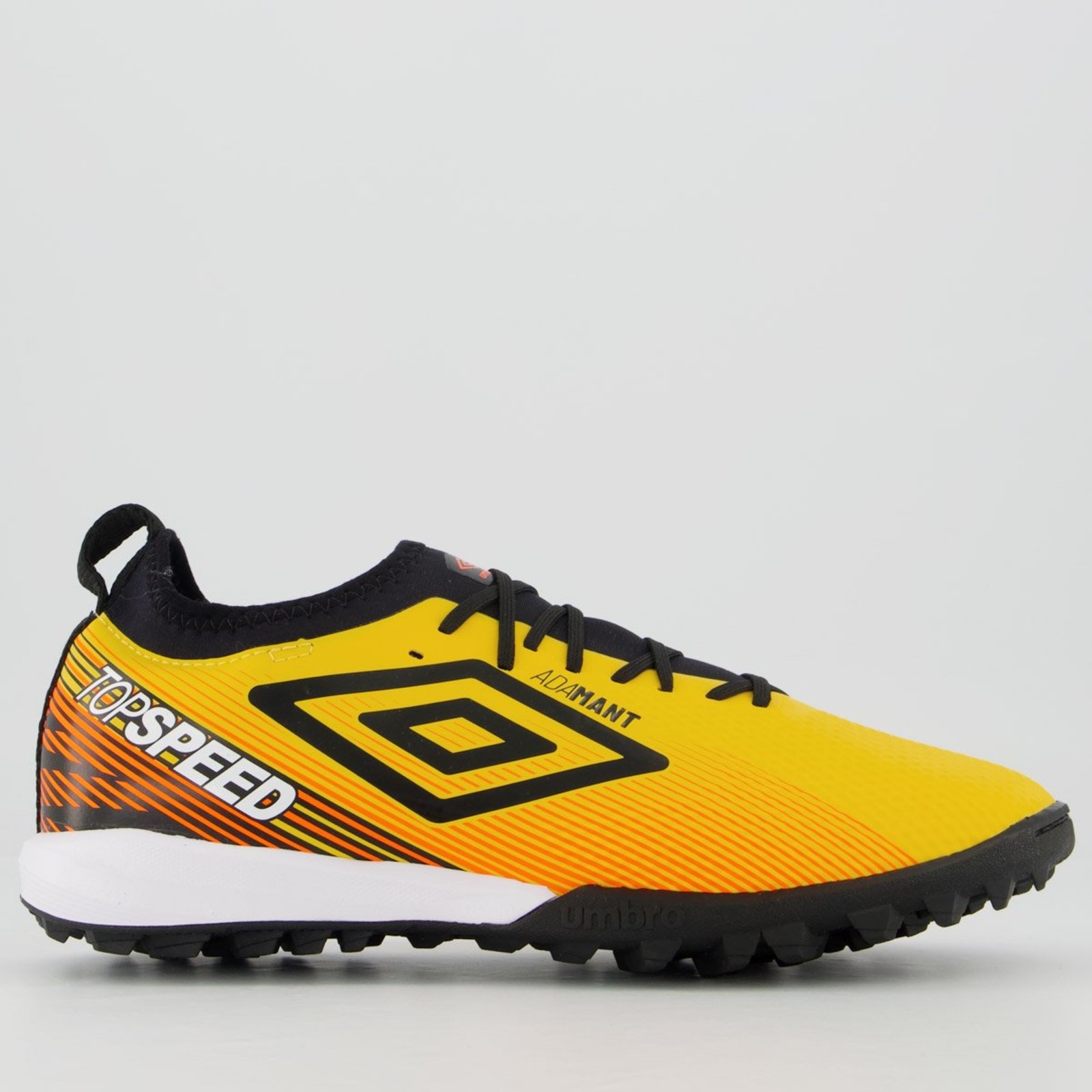 Chuteira Umbro Top Speed Club Society Laranja e Preta