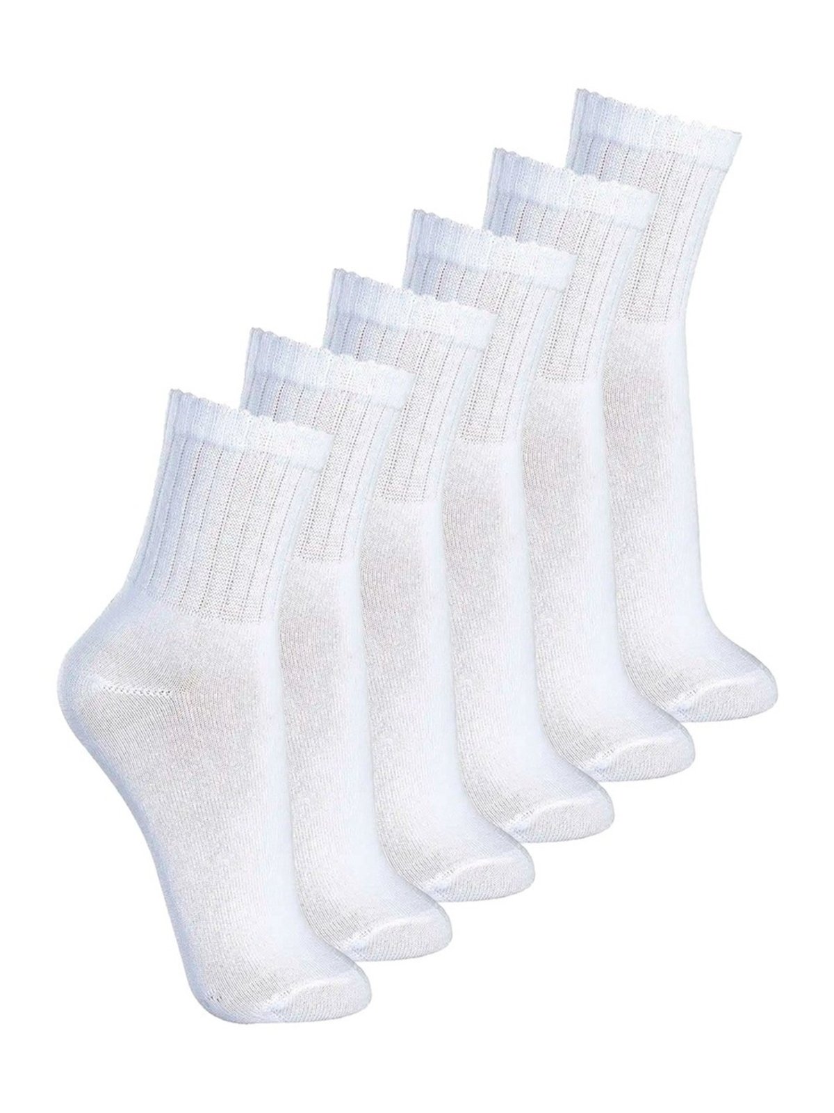 Kit com 6 Pares de Meias Esportiva Cano Médio Lupo 3290-009