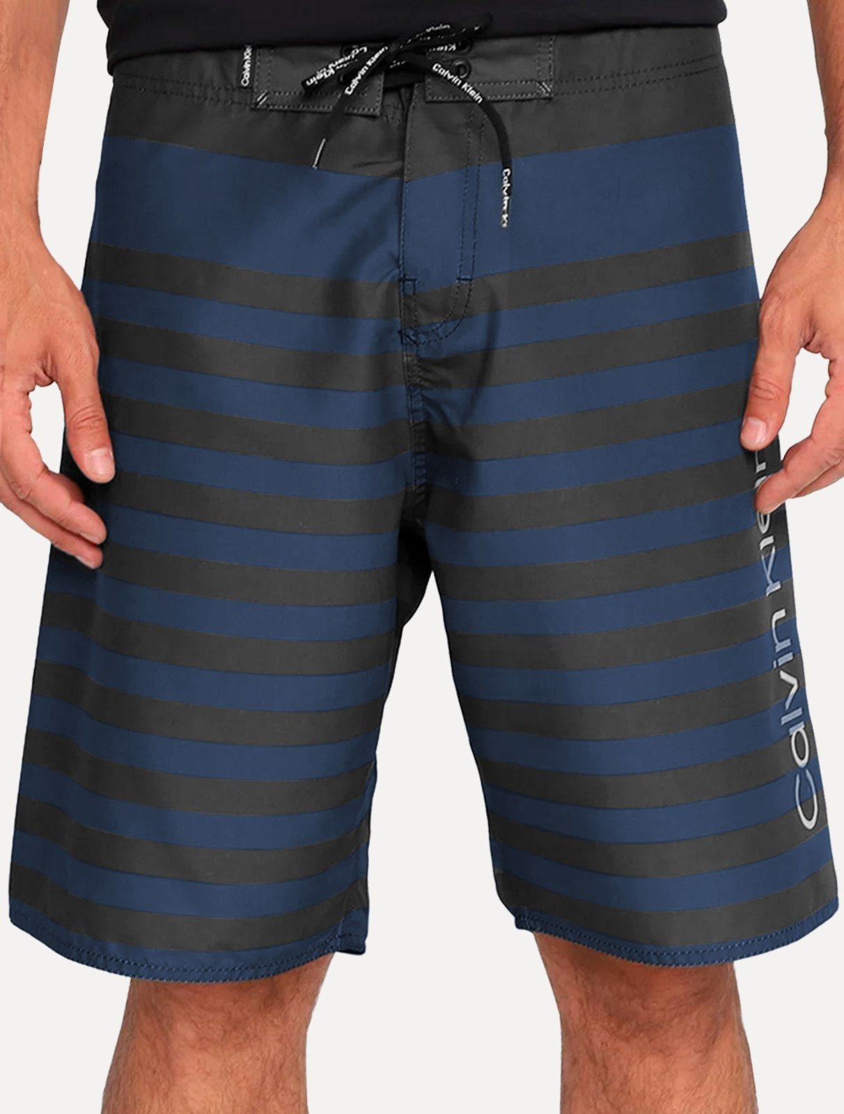 Bermuda Calvin Klein Swimwear D Água Chumbo Azul Escuro