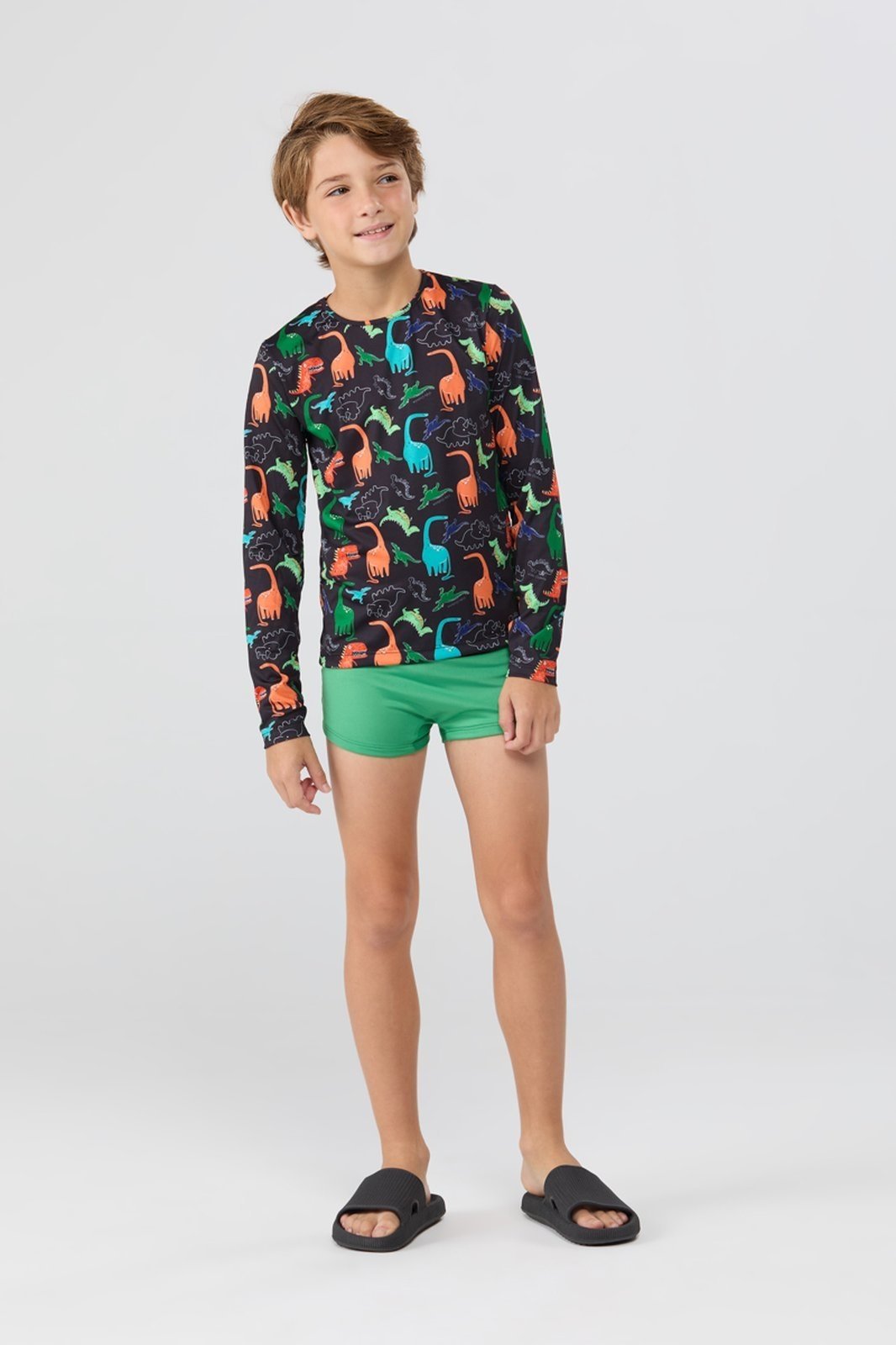 Conjunto Praia Masculino UV50+ Dino Fun