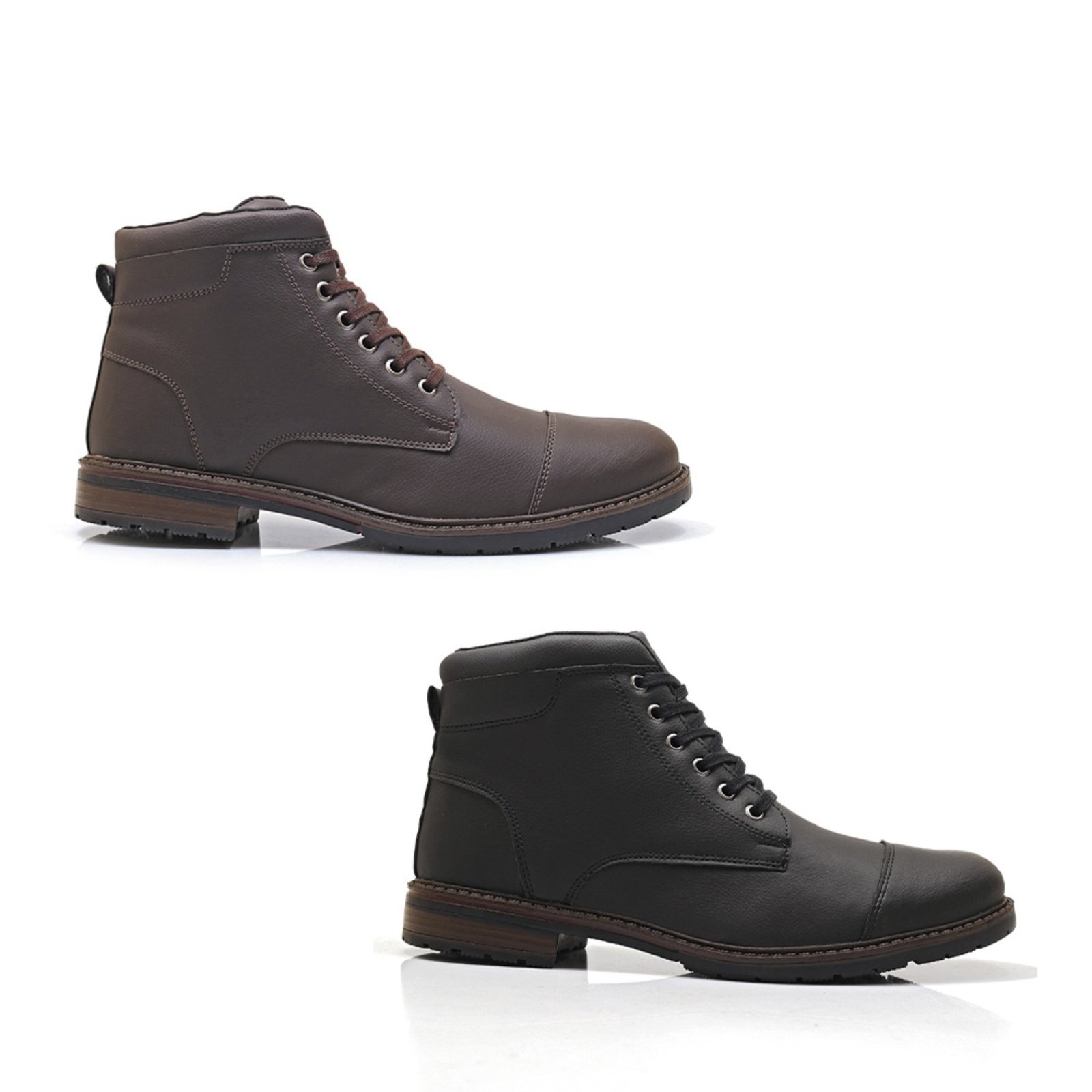Kit 2 Pares Bota Masculina Bredeni Urbano Preto/Marrom