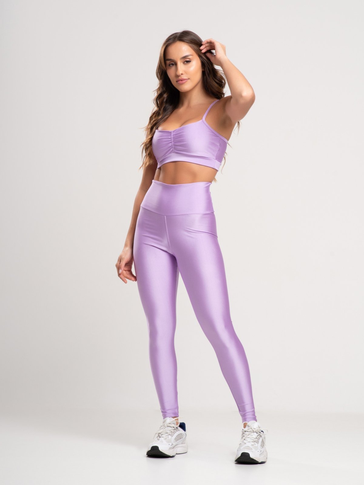Conjunto Fit One Bliss Legging e Top com bojo removível Lilás
