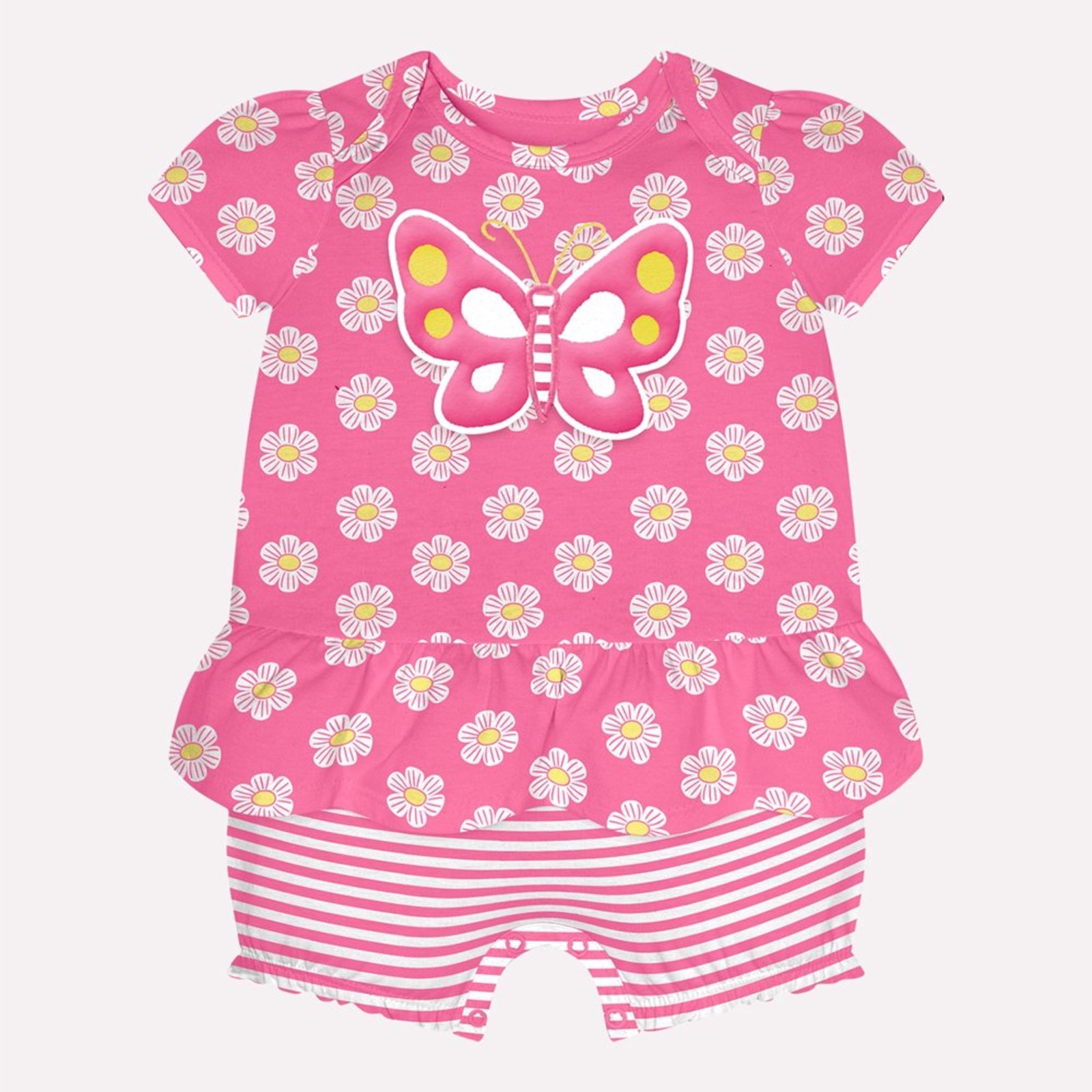 Infantil - Macaquinho Menina Bordado Kyly