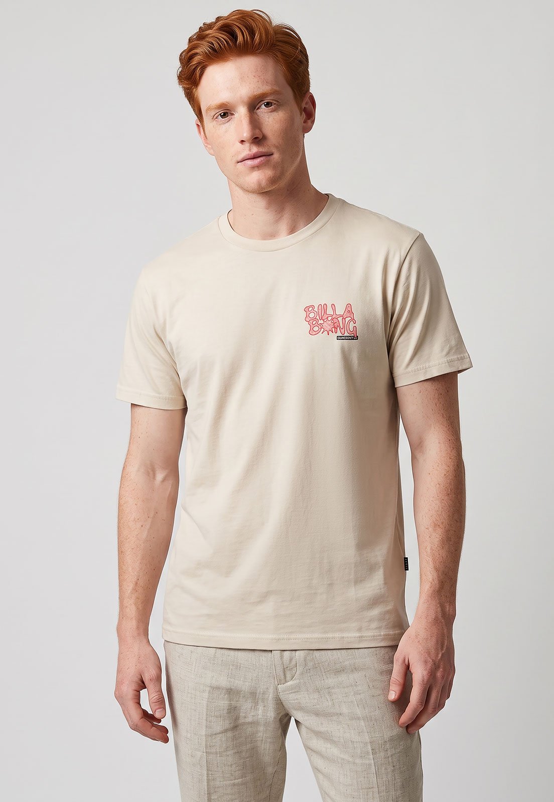 Camiseta Masculina Billabong Chasing Waves Bege