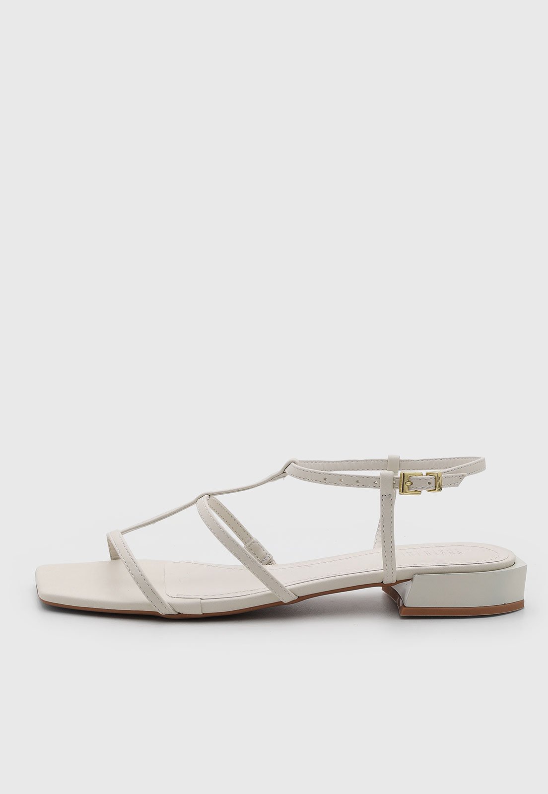 Rasteira Feminina Santa Lolla Fechada Bico Quadrado Off-White
