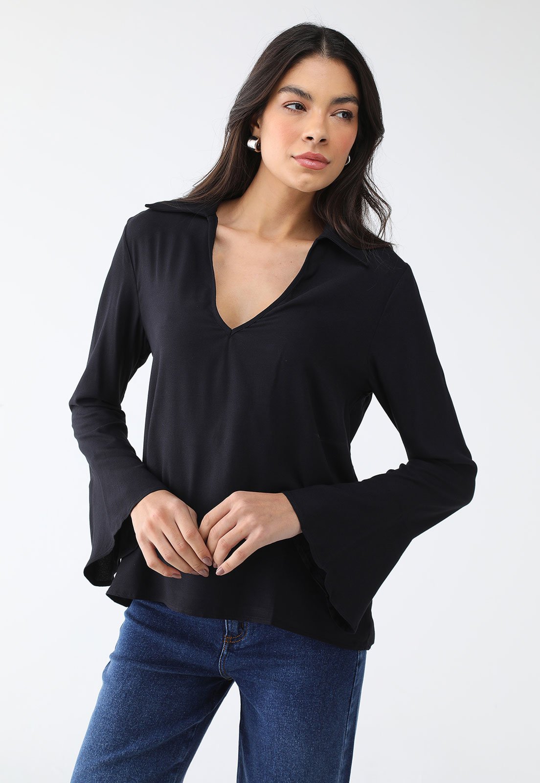 Blusa Forum Reta Lisa Preta