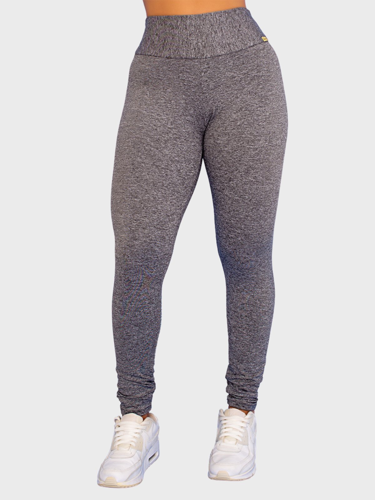 Calça Legging Fitness Tarelles Peluciada Inverno Cintura Alta Mescla