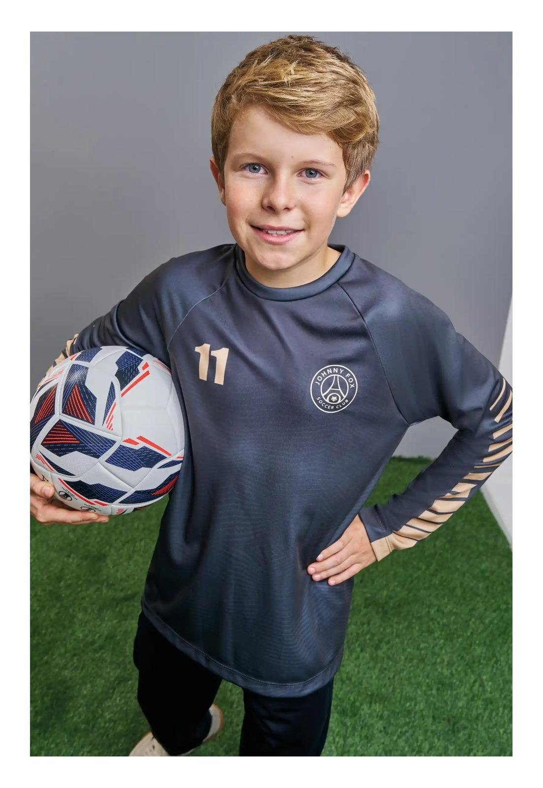 Infantil - Camisa Manga Longa Drifit Cinza Johnny Fox 10 Cinza