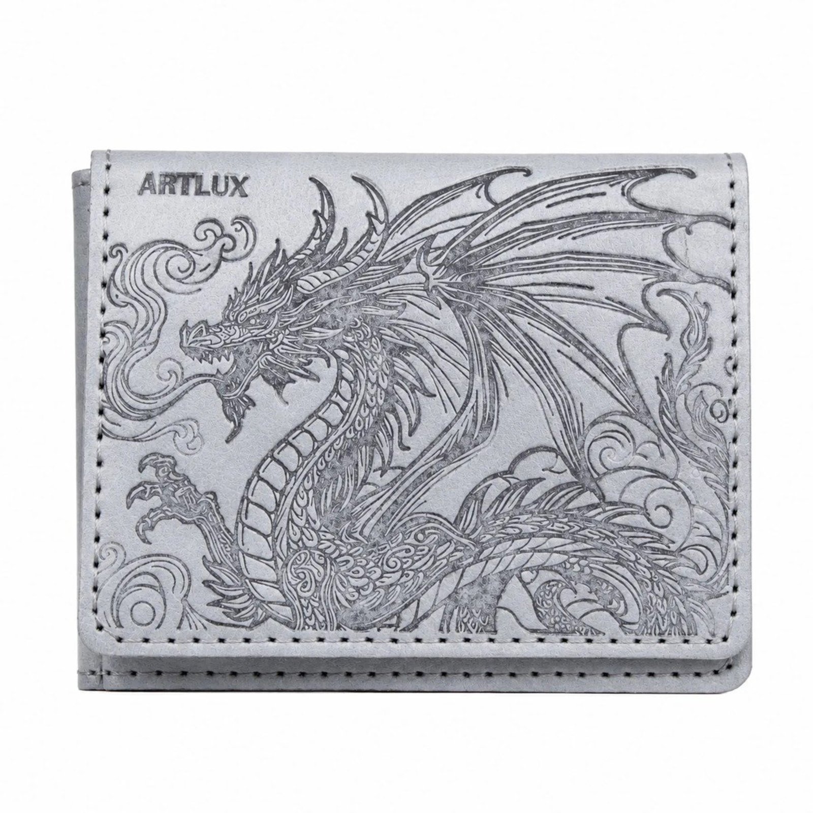 Carteira Trifold Anti Furto Slim Dragon Artlux 3091 Azul Claro