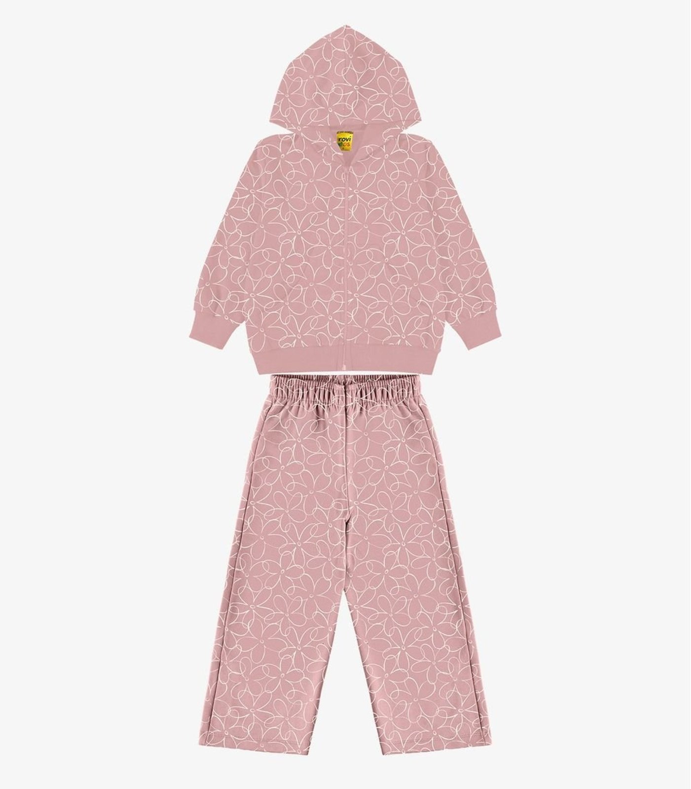 Infantil - Conjunto Jaqueta com Calça Menina Rovi Rosa