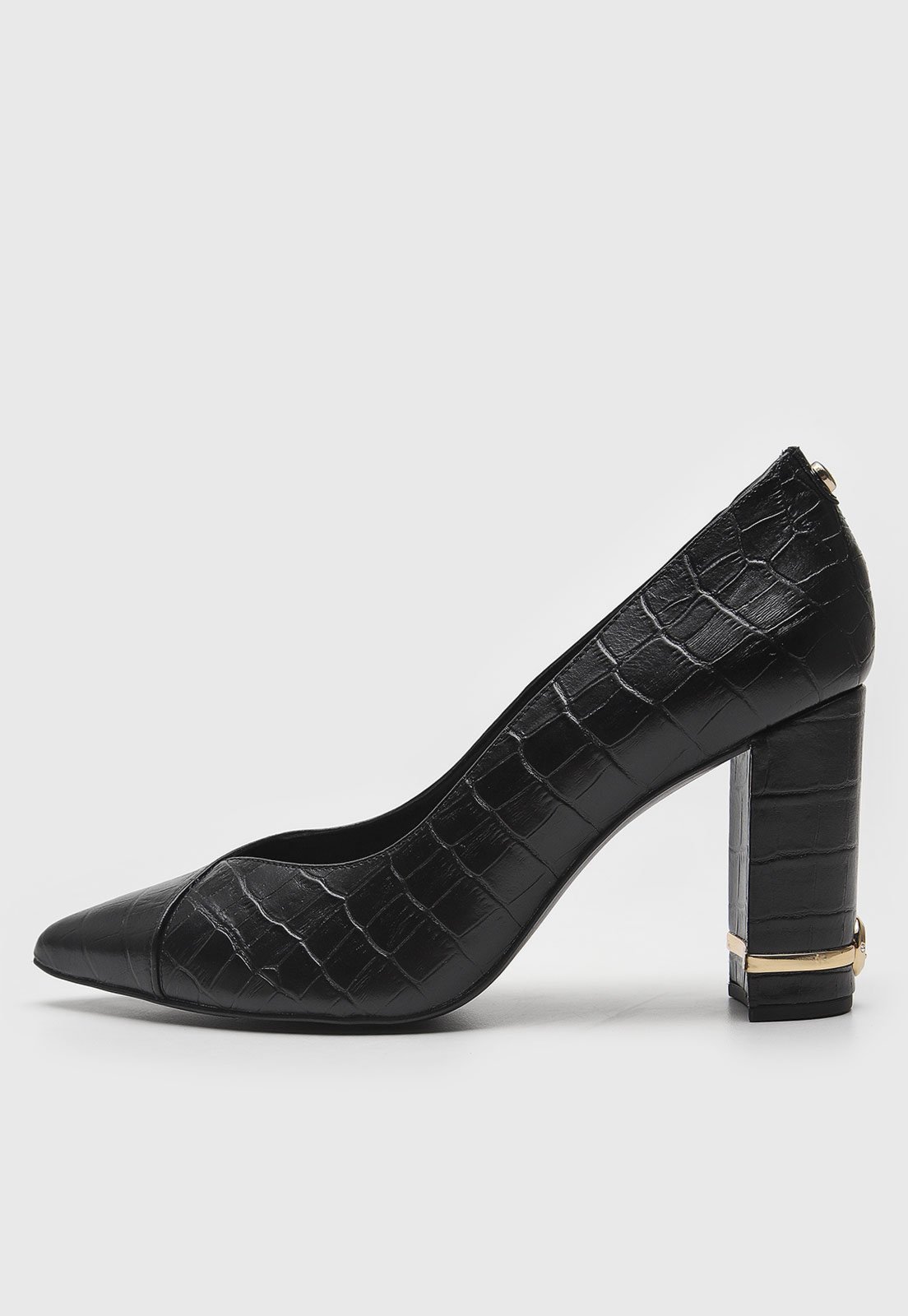 Scarpin Jorge Bischoff Croco Preto