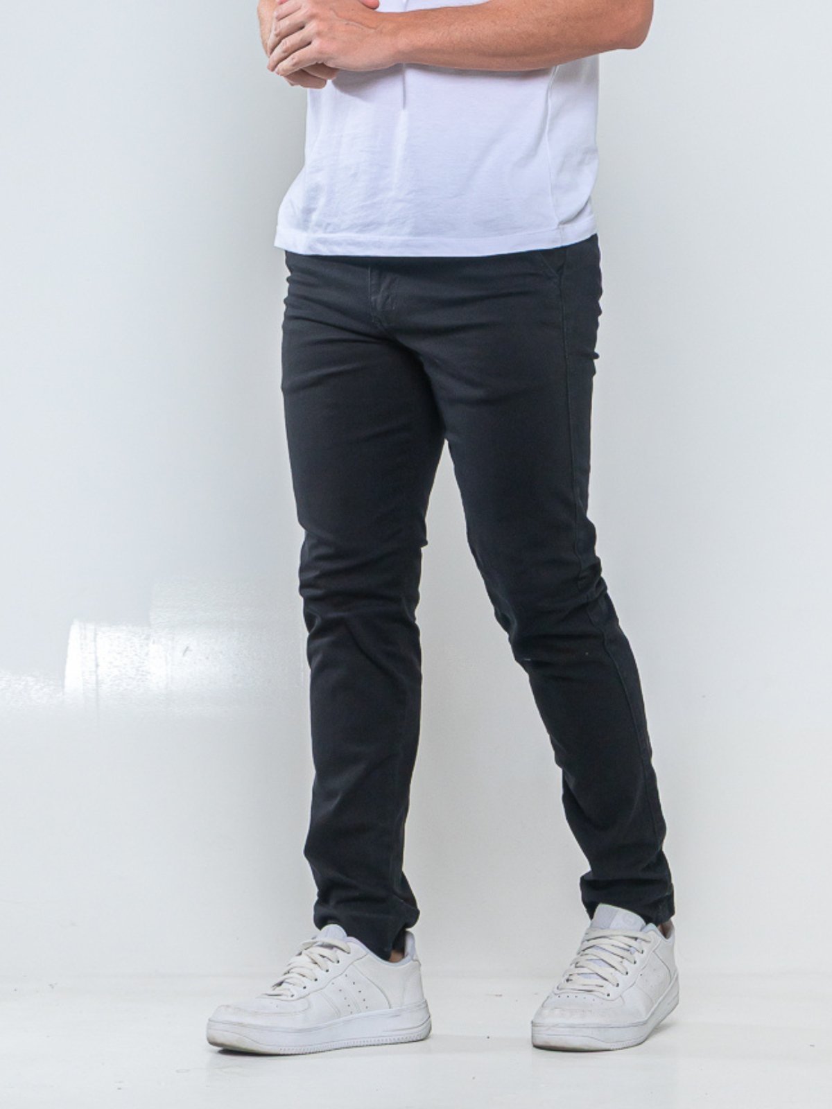 Calça Sarja Masculina Tempo Hábil Preta Confortável para o Dia a Dia