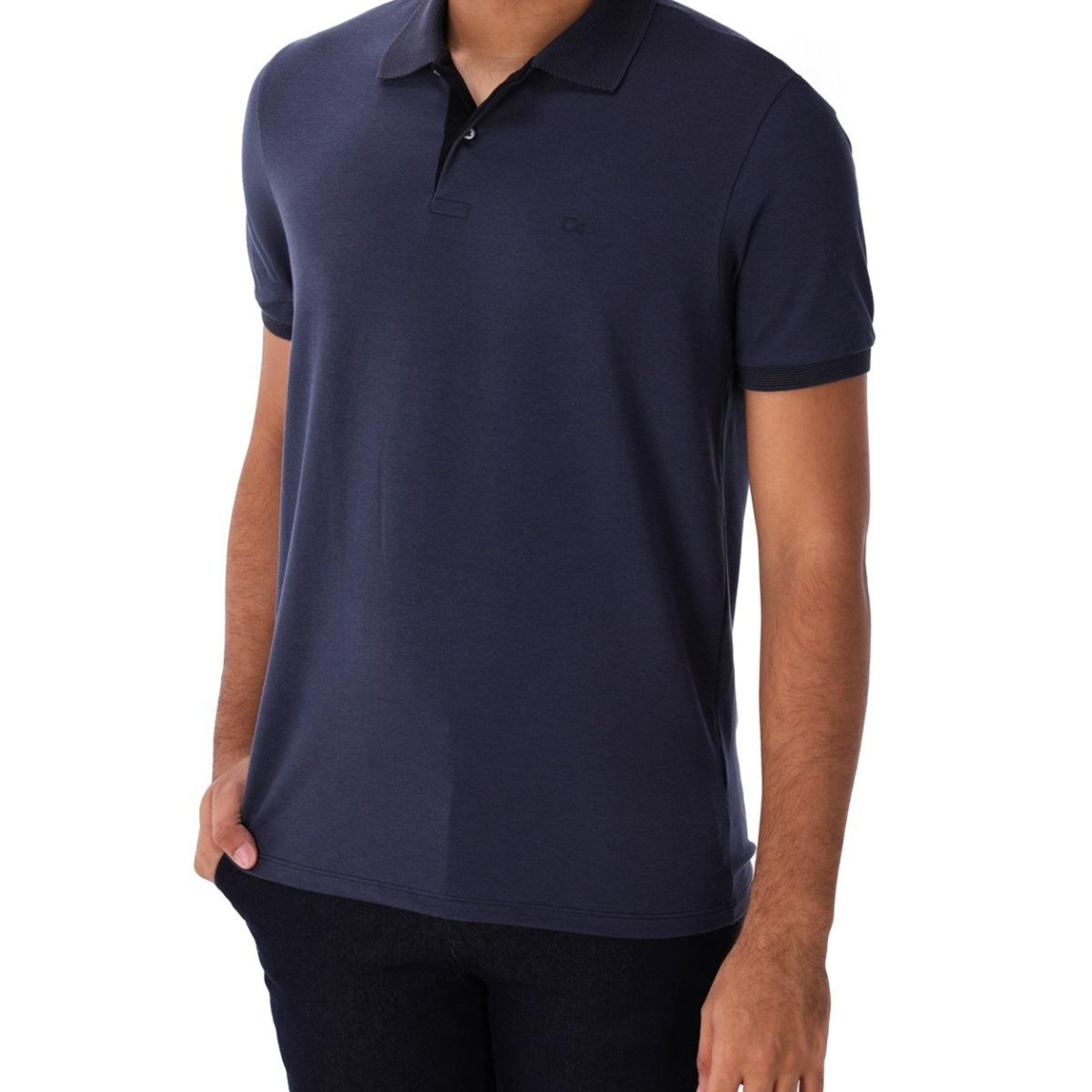 Camisa Polo Casual Masculina Ogochi 007494035 Marinho